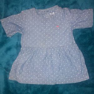 Blue Short Sleeve Blouse